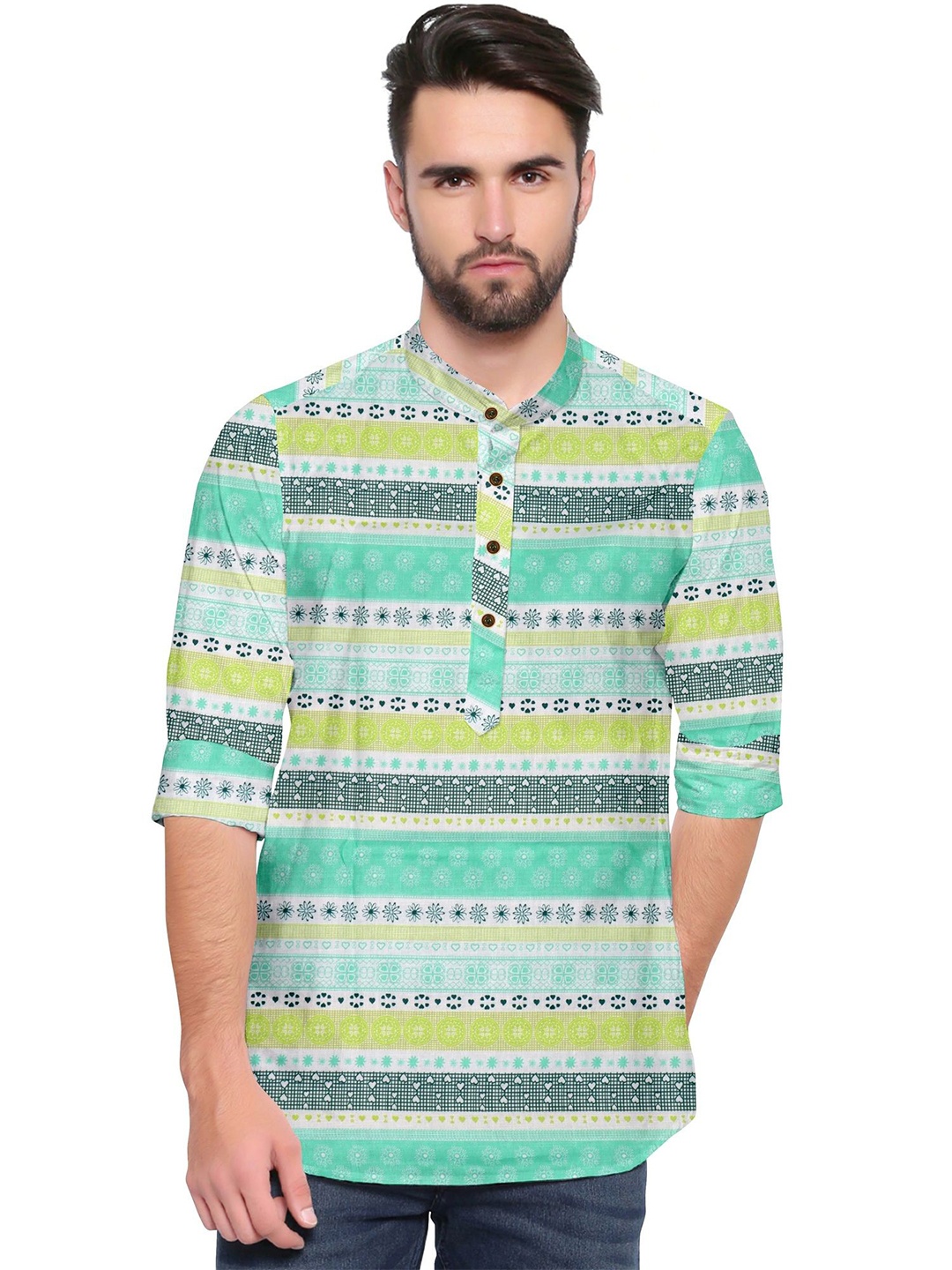 

Fashion FRICKS Men Classic Semi Sheer Casual Shirt, Lime green