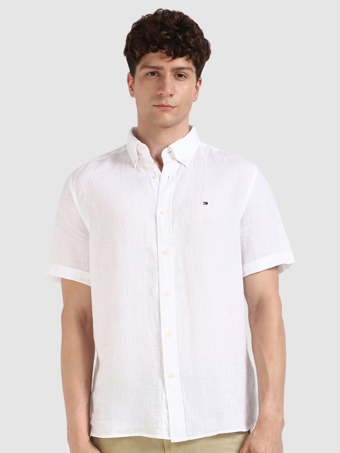 

Tommy Hilfiger Men Classic Opaque Casual Shirt, White