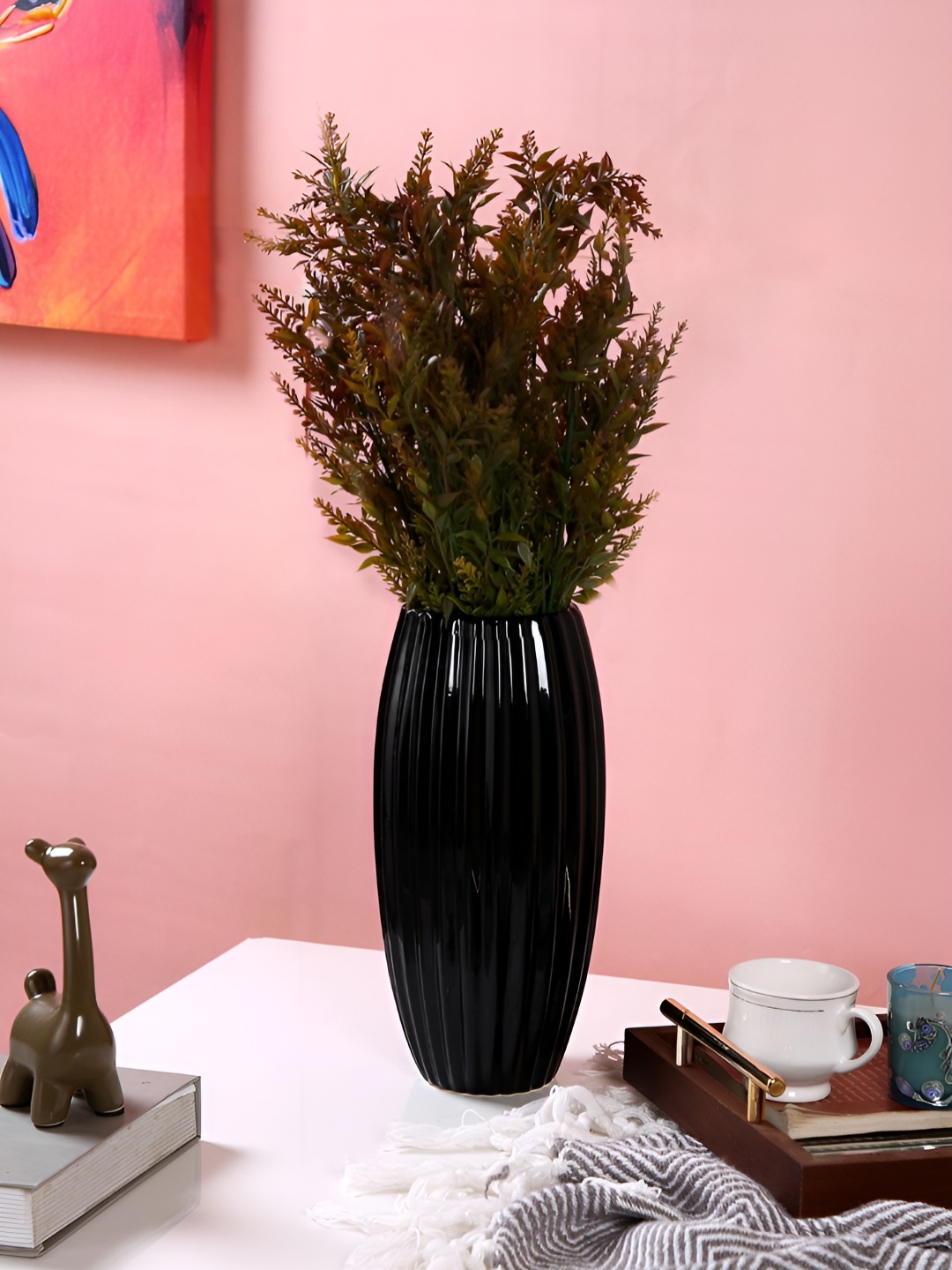 

Myntra Elegant Homes Burgundy 2 Pieces Fern Sprays Artificial Flowers
