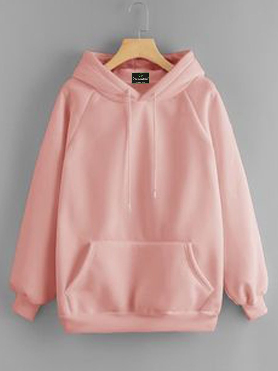 

GREENFLAIR Men Hooded Sweatshirt, Pink