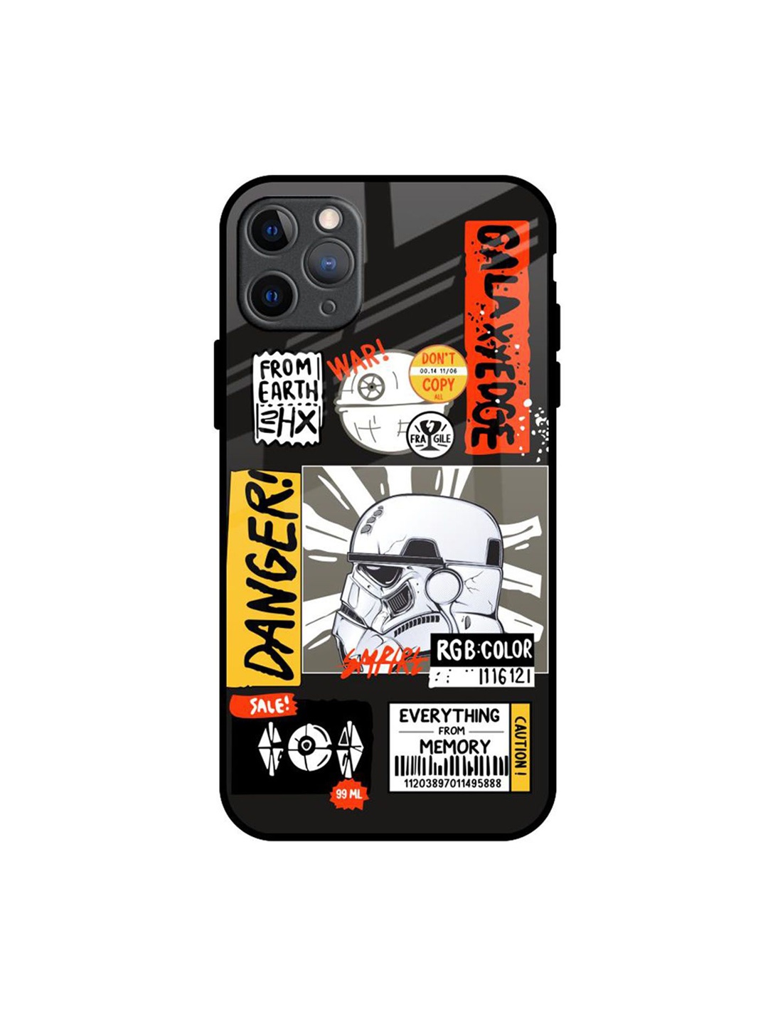 

QRIOH Galaxy Edge Printed iPhone 11 Pro Max Back Case, Black