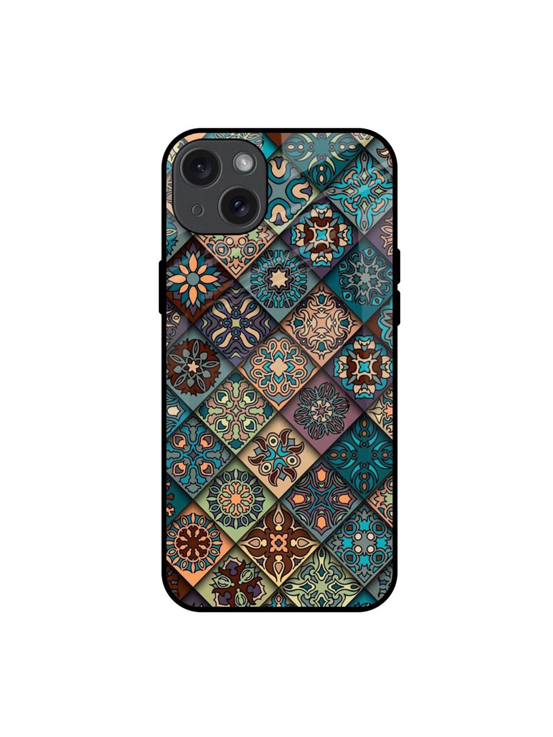 

QRIOH Retro Art Printed iPhone 15 Plus Back Case, Green