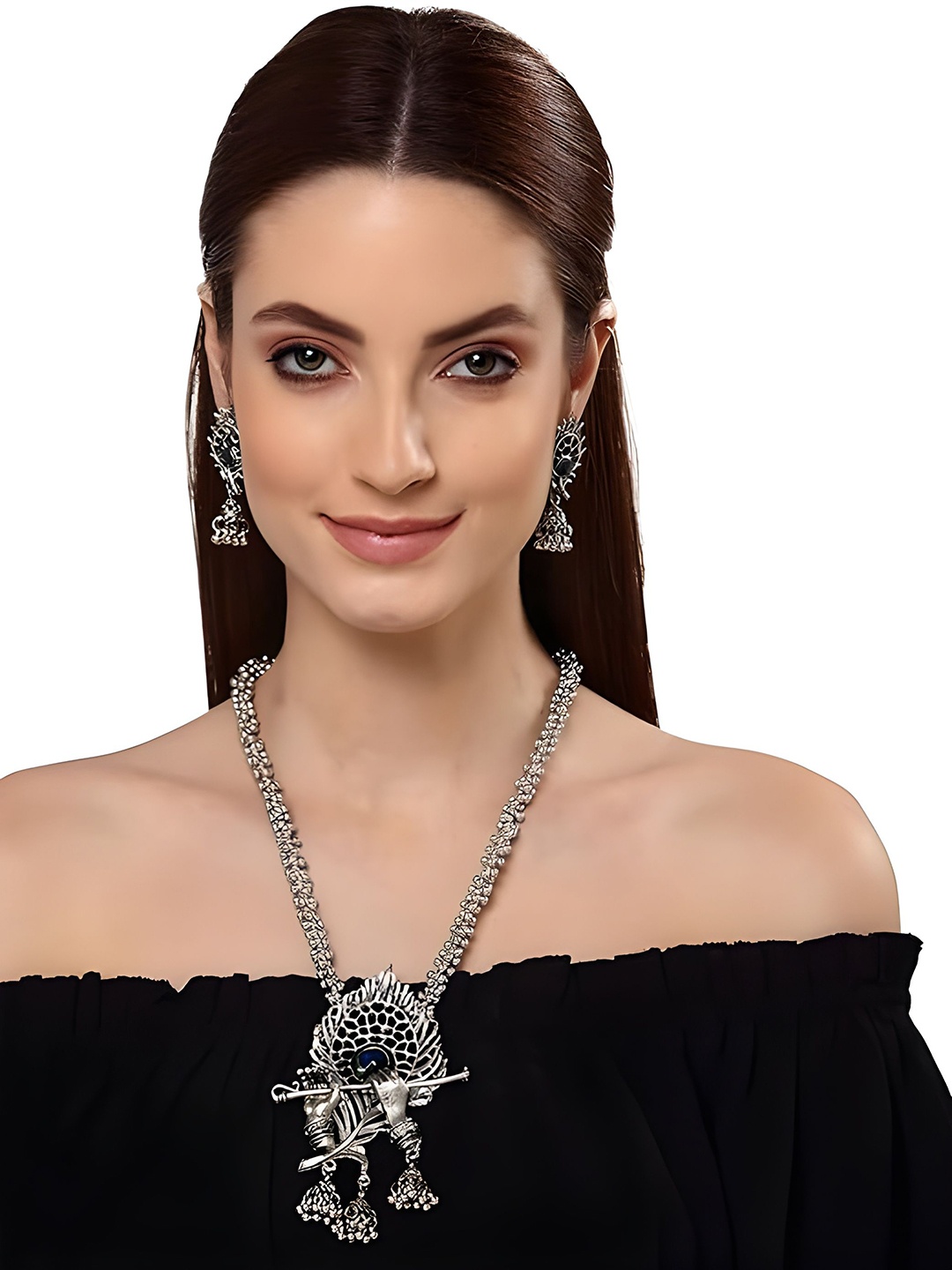 

JMBW INTERNATIONAL Set Of 2 Oxidised Silver-Plated Jewellery Set