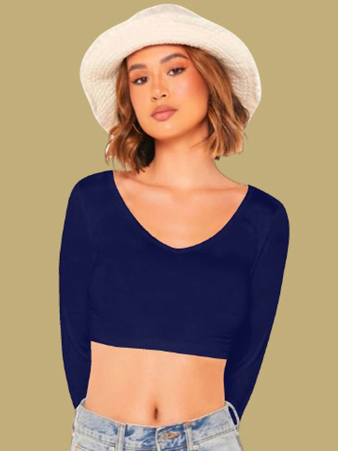 

Dream Beauty Fashion Crop Top, Navy blue