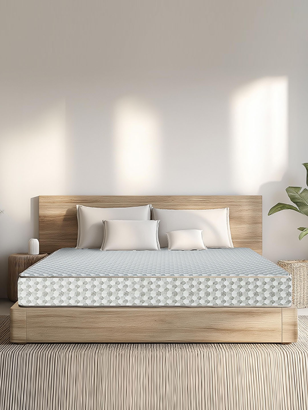 

Sleepwell White & Grey Printed Reversible Single Size Dual Pro Profiled Mattress