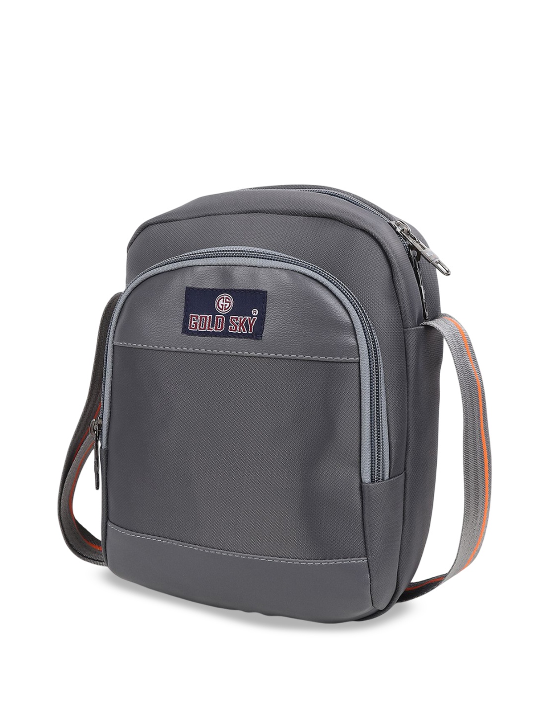 

GOLD SKY Textured Sling Bag, Grey