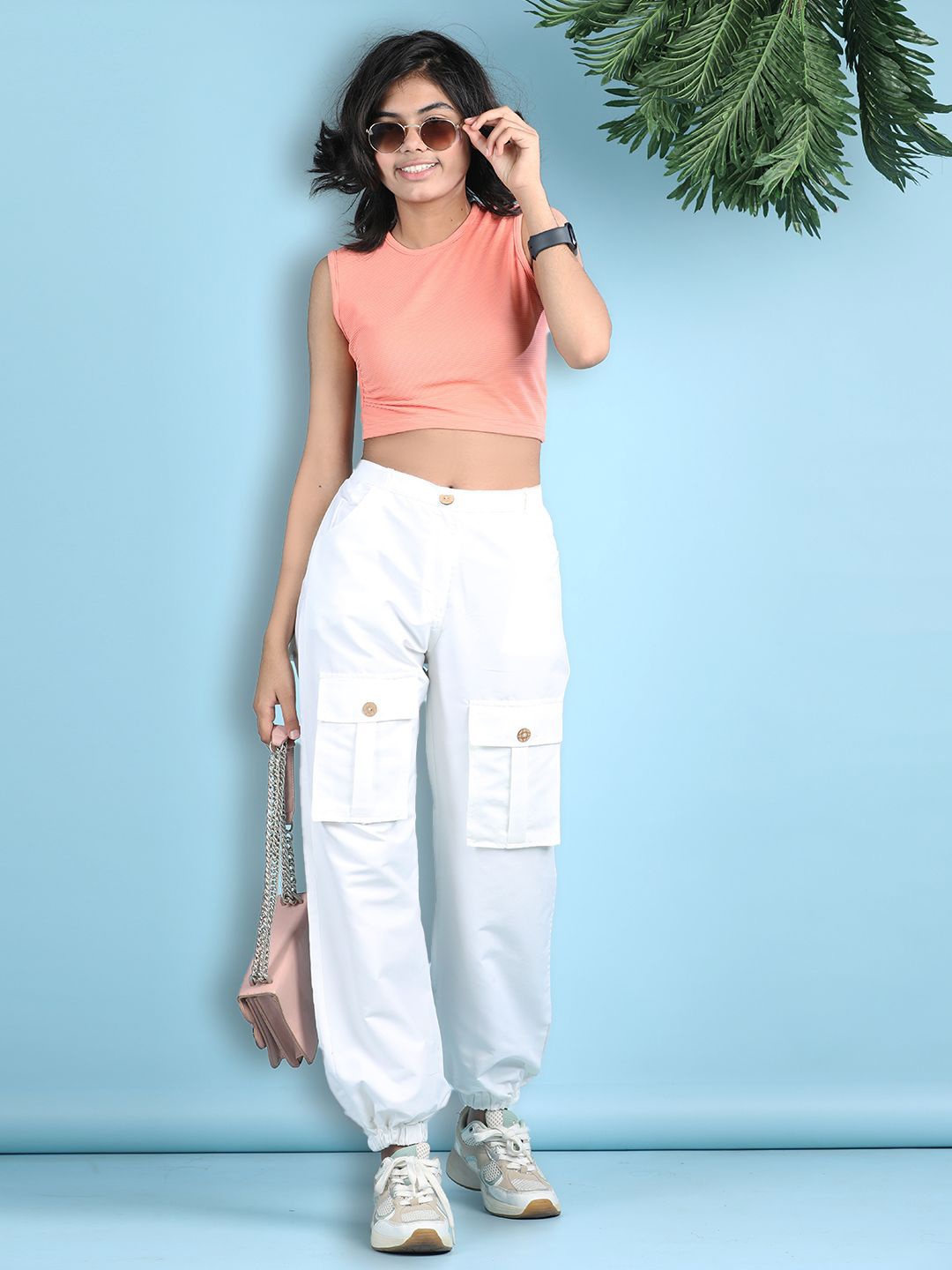 

Cutiekins Girls Top With Joggers, Peach