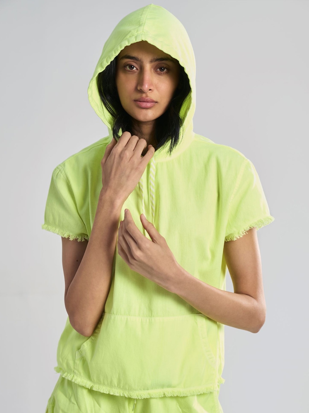 

Terra Luna Mandarin Collar Cotton Top, Multi