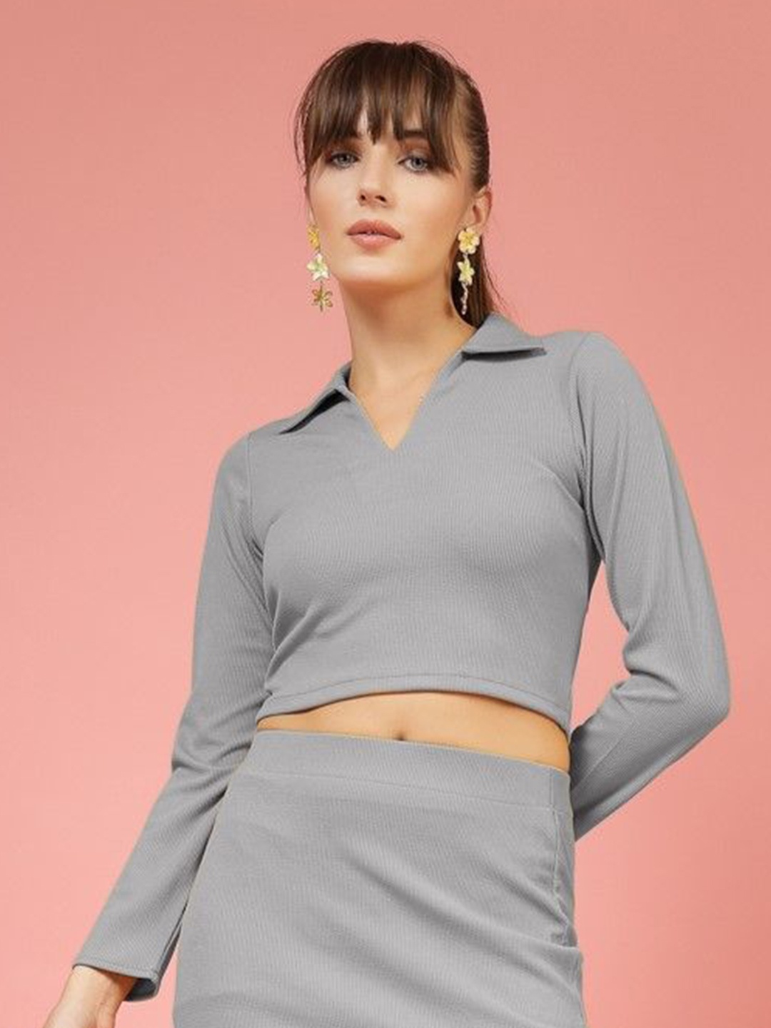

DressBerry Women Shirt Style Top, Grey