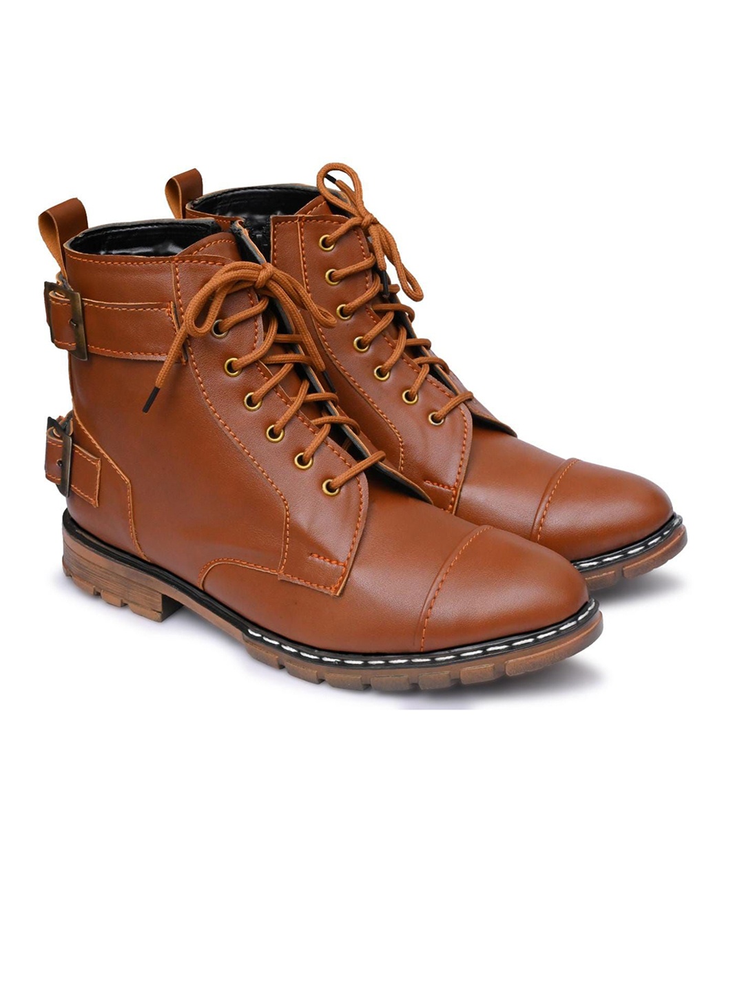 

Killer Men Lace Up High Top Boots, Tan