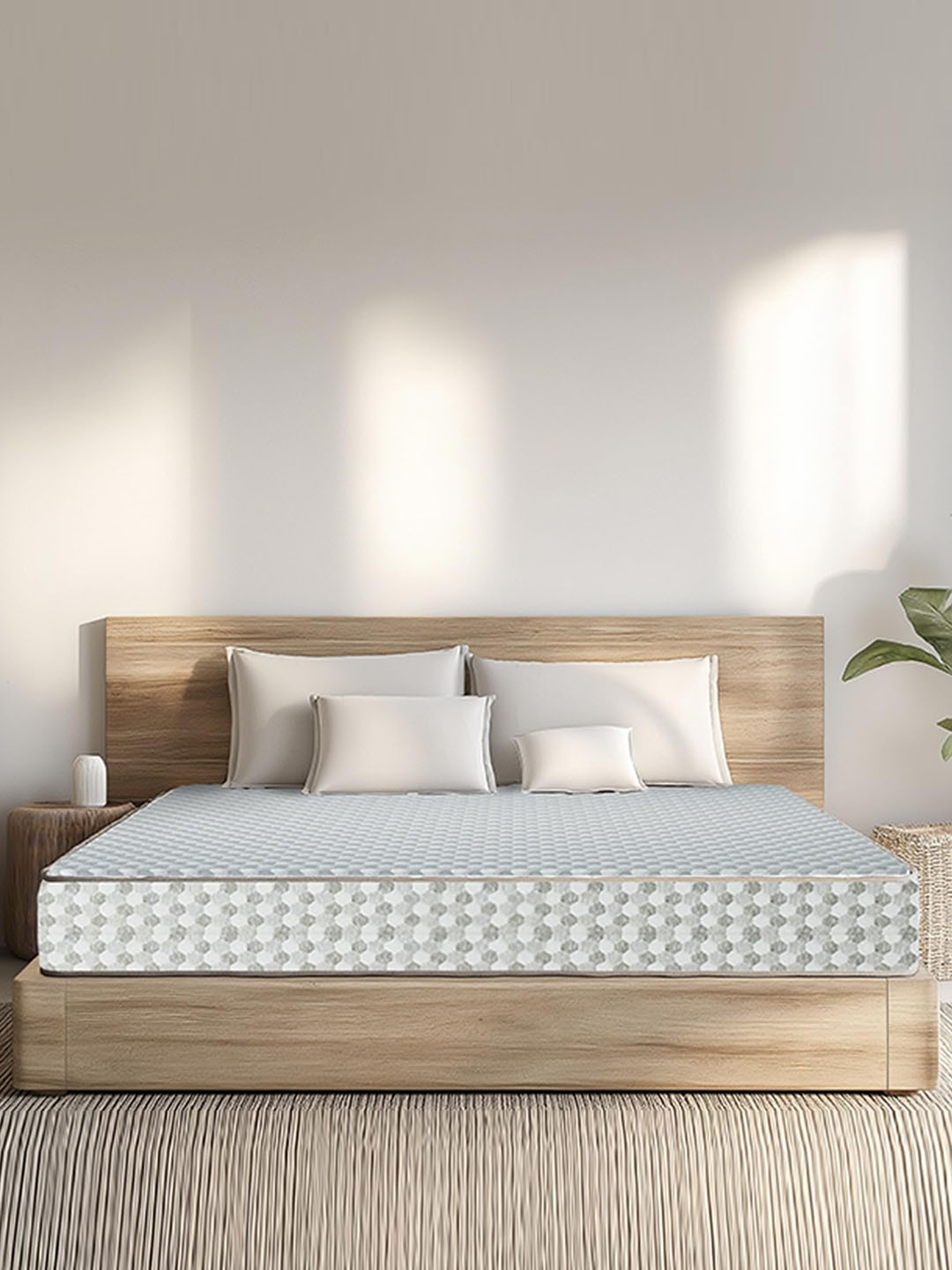 

Sleepwell White & Grey Printed Reversible Single Size Dual Pro Profiled Mattress