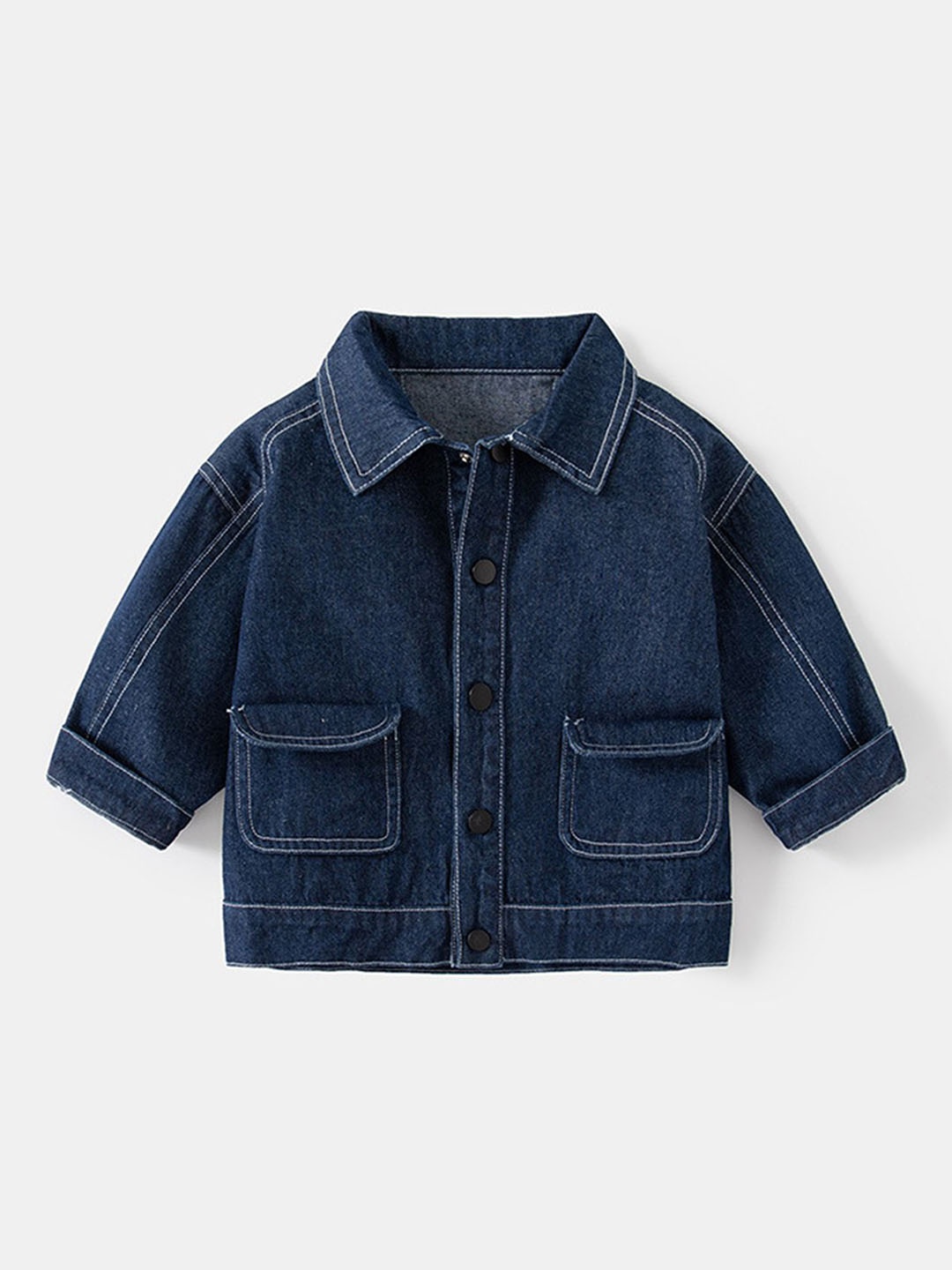 

LULU & SKY Boys without Denim Jacket with Embroidered, Blue