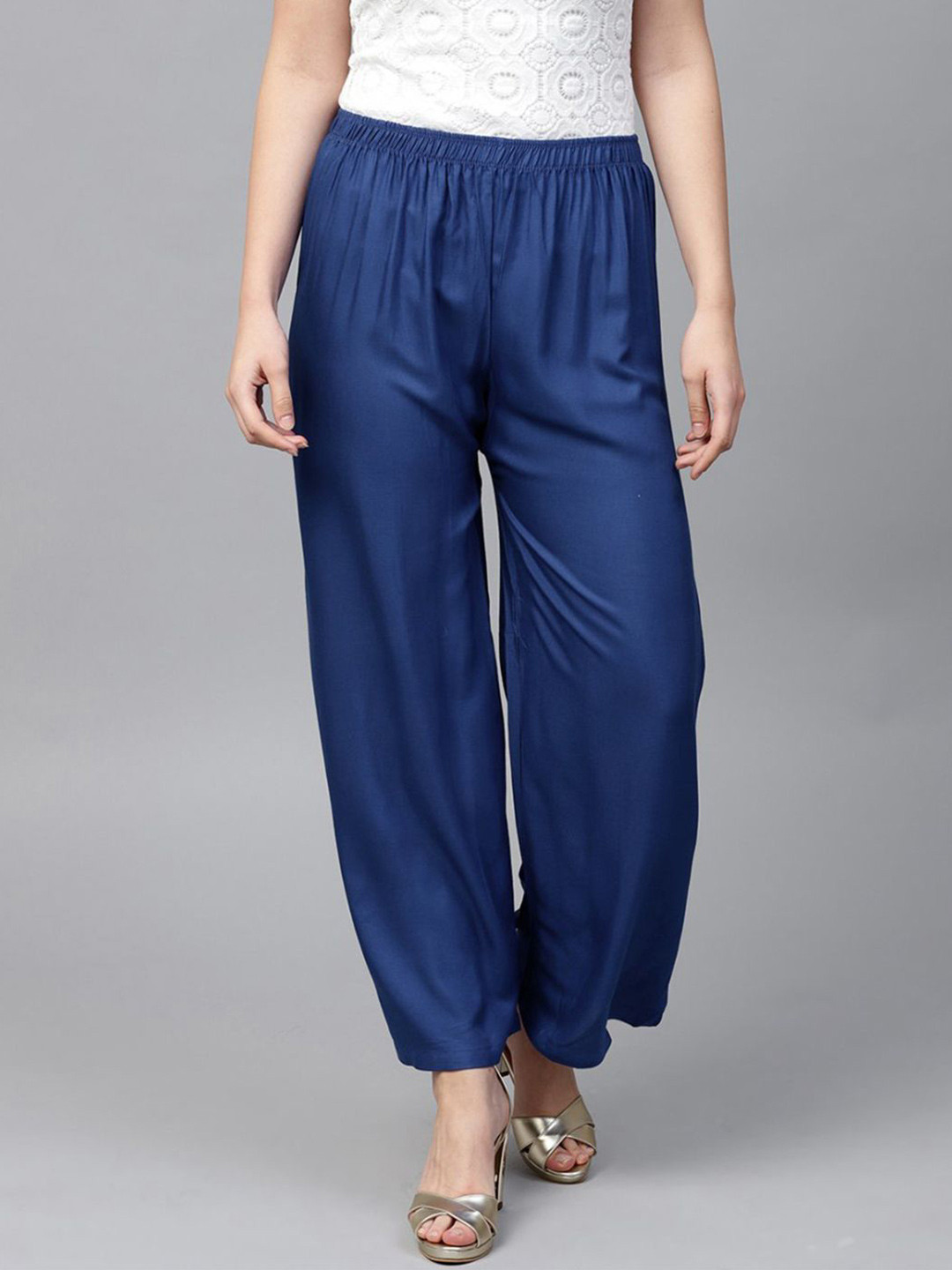 

GO GAZAB Women Palazzos, Blue