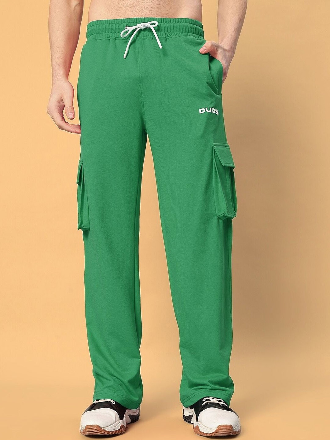 

WEARDUDS Men Mid Rise Track Pants, Green