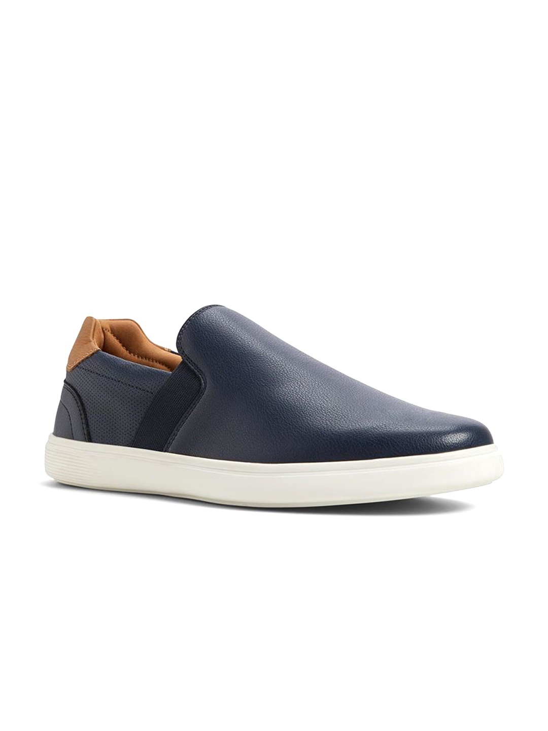 

ALDO Men Colourblocked Slip-On Sneakers, Navy blue