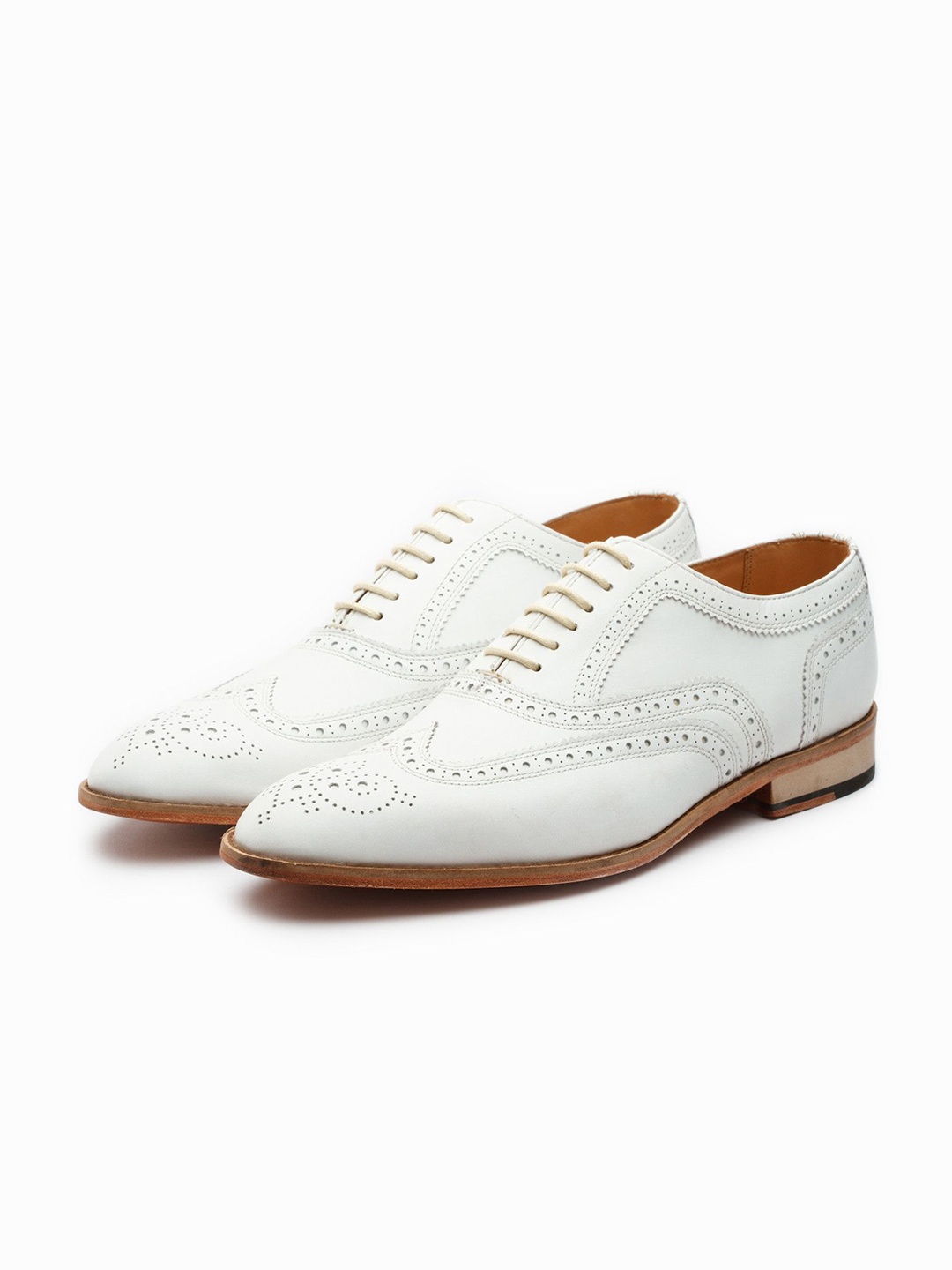 

3DM Lifestyle Men Leather Formal Oxfords, White