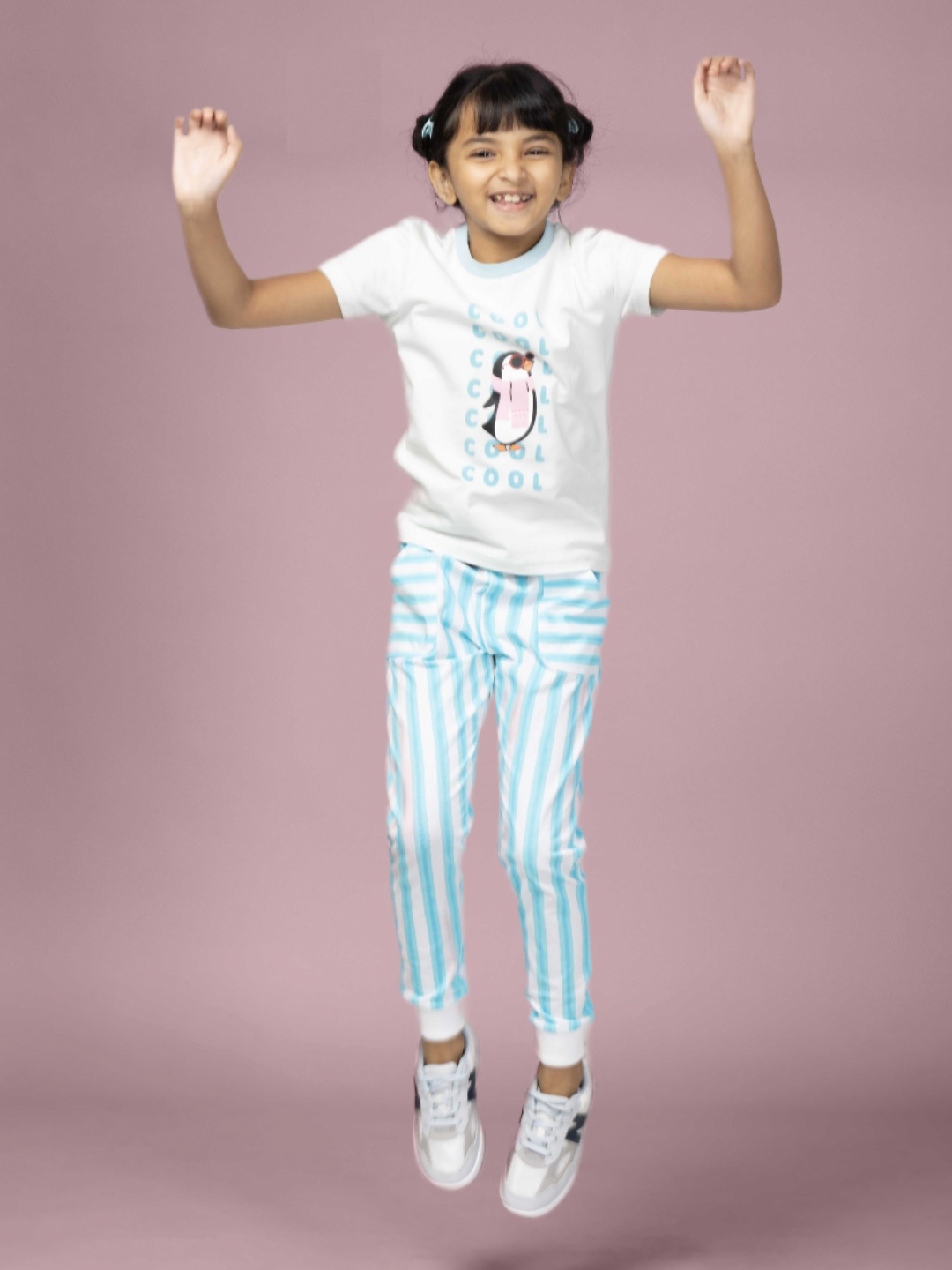 

PILOLO Kids Graphic Printed Round Neck Cotton T-shirt, Blue