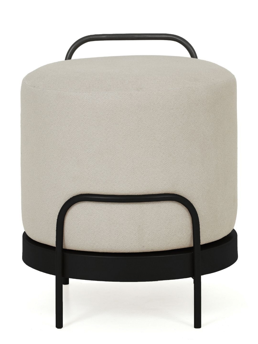 

Blck Homes Off-White Cotton Cylindrical Without Storage Cassius Pouffe Ottoman