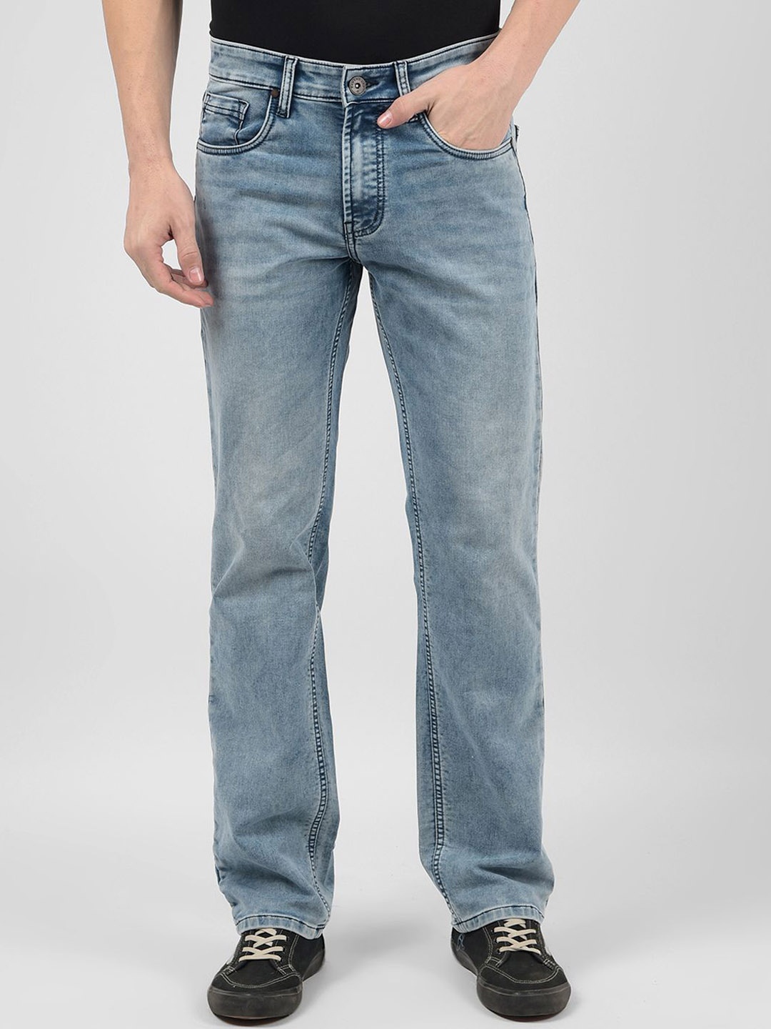 

Numero Uno Men Light Fade Stretchable Jeans, Blue
