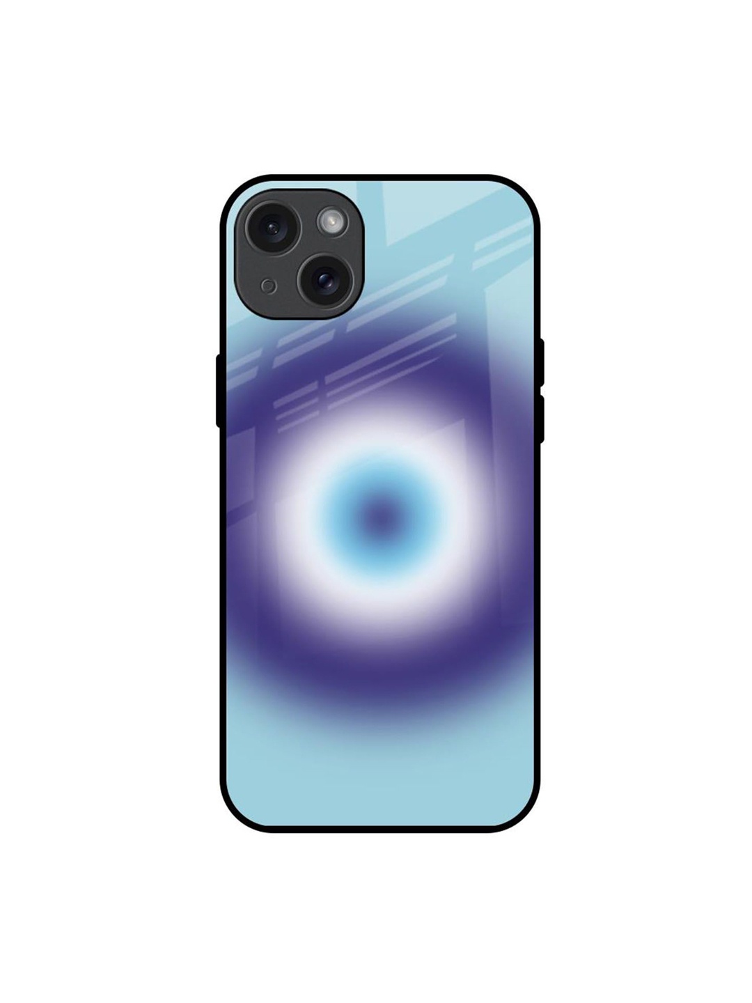 

QRIOH Evil Eye Art Printed iPhone 15 Plus Back Case, Blue