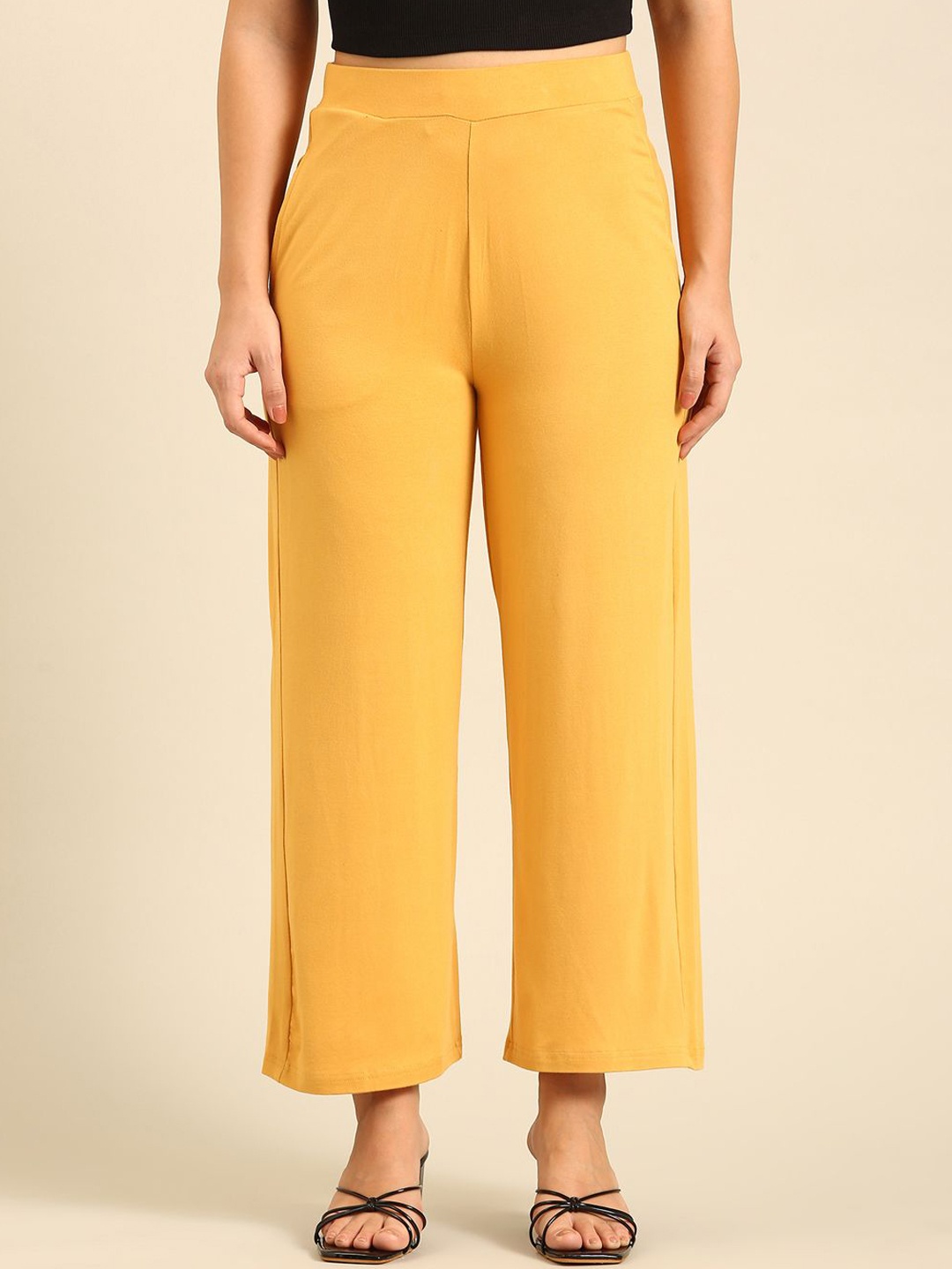 

De Moza Women Trousers, Gold
