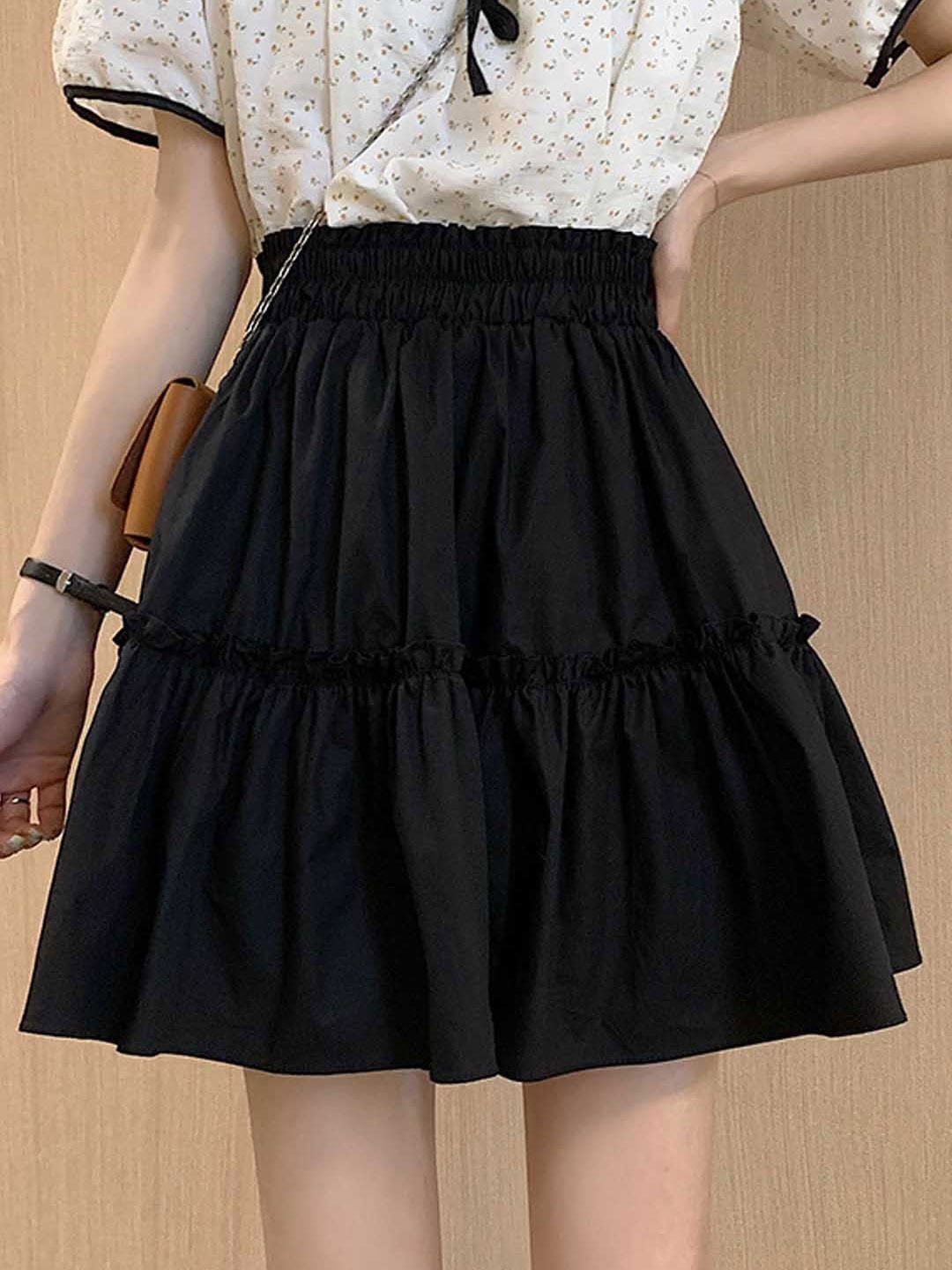 

StyleCast A-Line High Rise Mini Skirt, Black