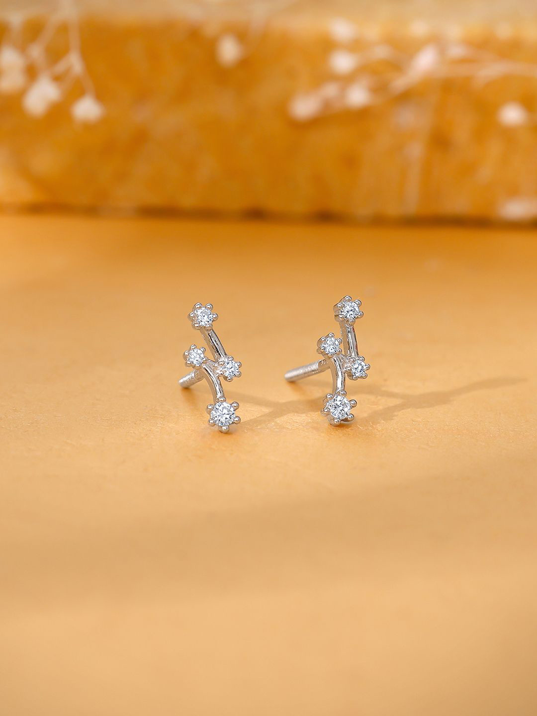 

GIVA 925 Silver Rhodium-Plated Zircon Contemporary Studs Earrings