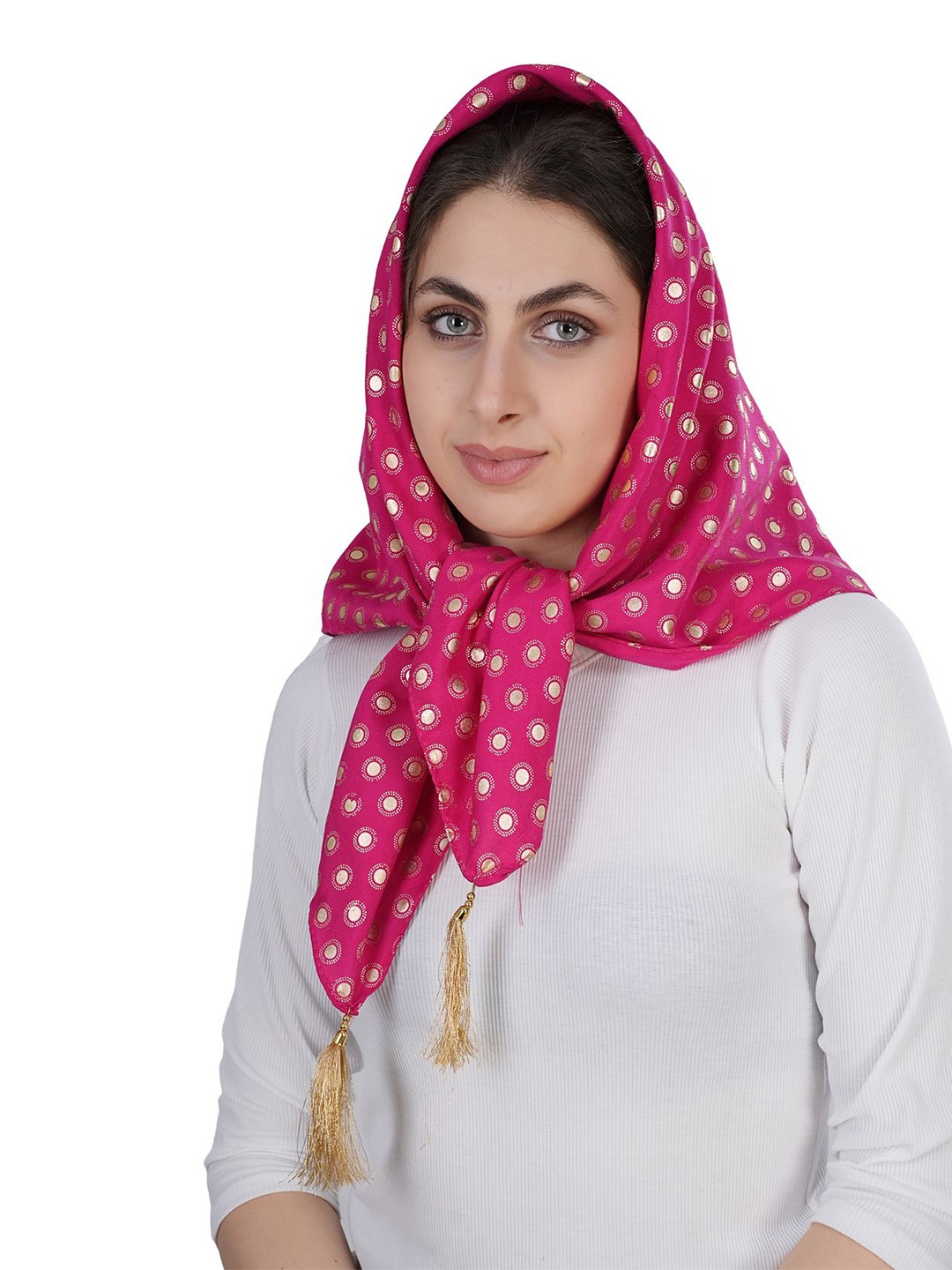 

TEEMOODS Women Printed Scarf, Pink