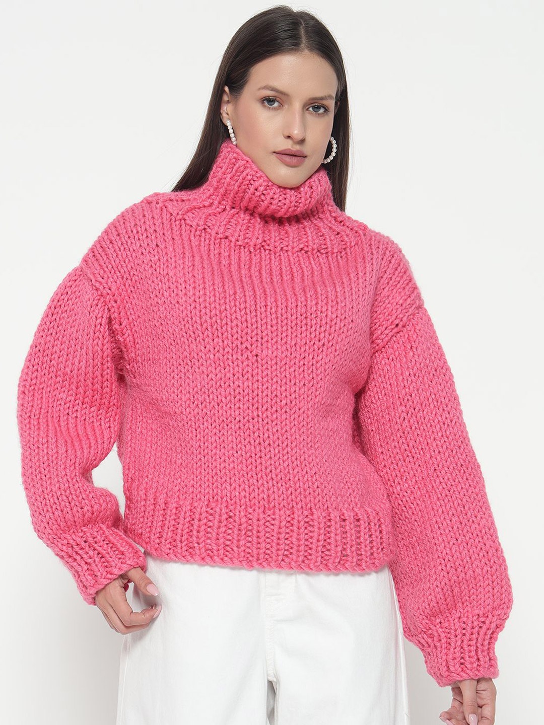 

Sugercandy Women Woollen Pullover, Pink