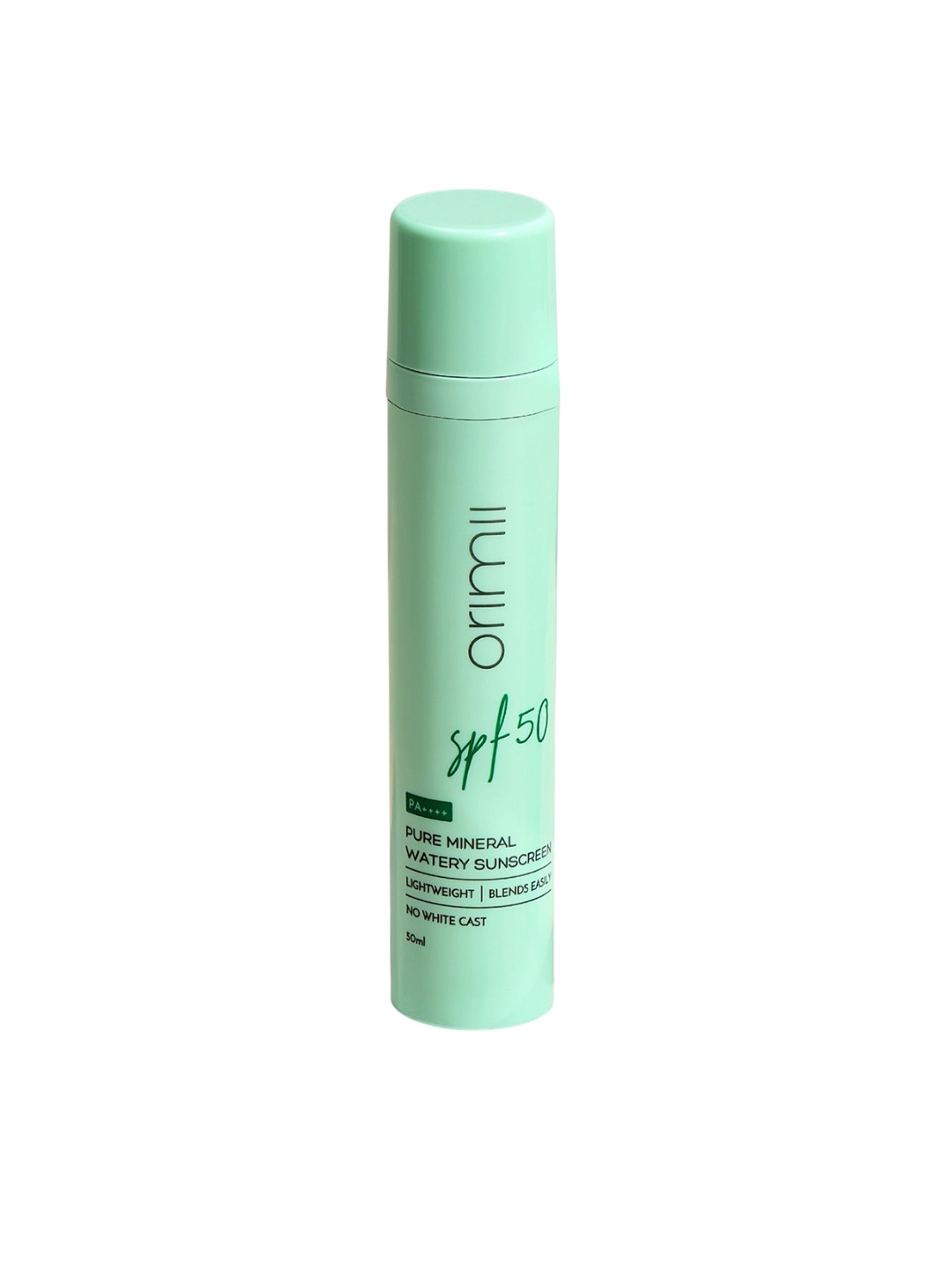 

Orimii Pure Mineral Watery Lightweight No White Cast Sunscreen SPF 50 PA++++ - 50 ml, Blue