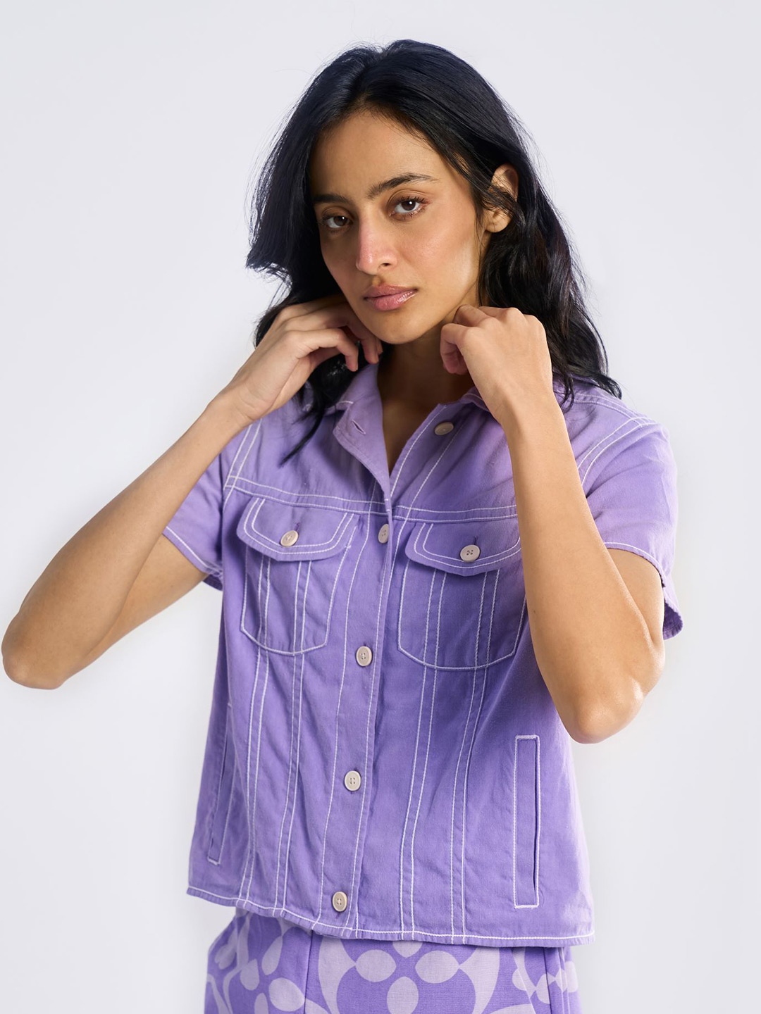 

Terra Luna Women Slim Fit Opaque Striped Casual Shirt, Multi