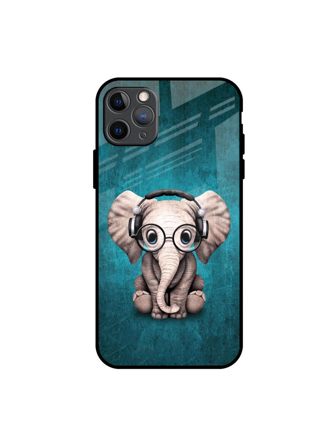 

QRIOH Adorable Baby Elephant Printed iPhone 11 Pro Max Back Case, Blue
