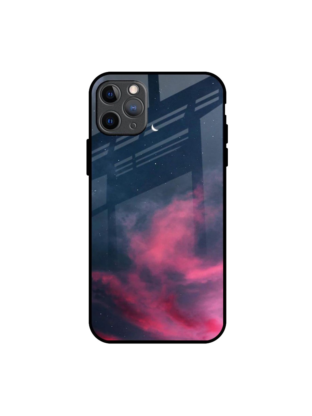 

QRIOH Moon Night Printed iPhone 11 Pro Max Back Case, Blue