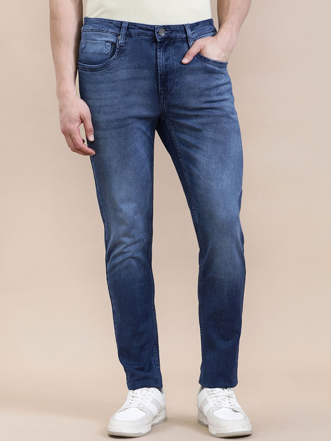 

Crocodile Men Super Soft Knit Slim Fit Jeans, Blue