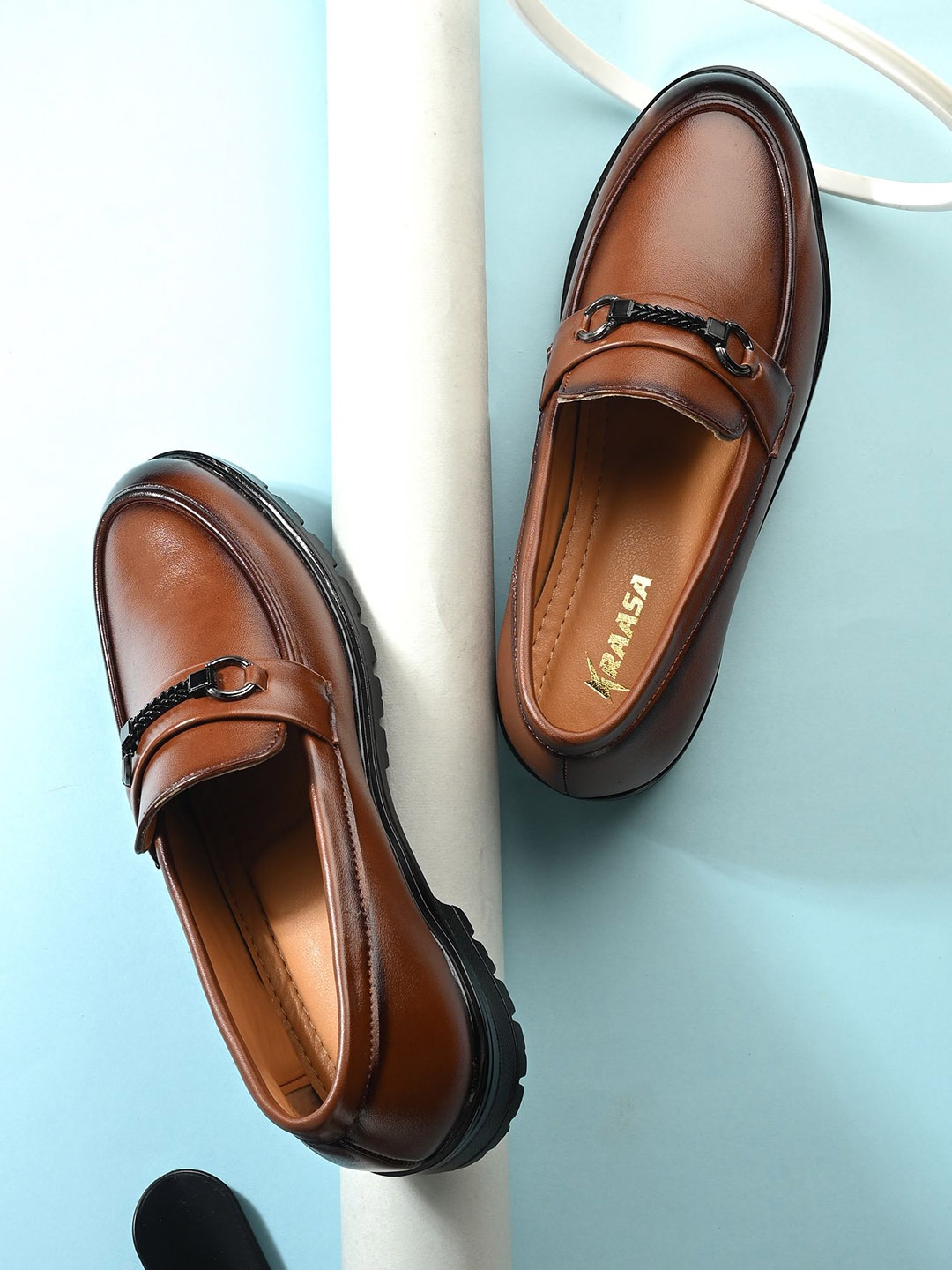 

KRAASA Men Loafers, Tan