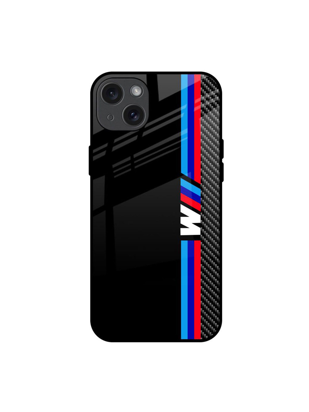 

QRIOH Automotive Art Printed iPhone 15 Plus Back Case, Black