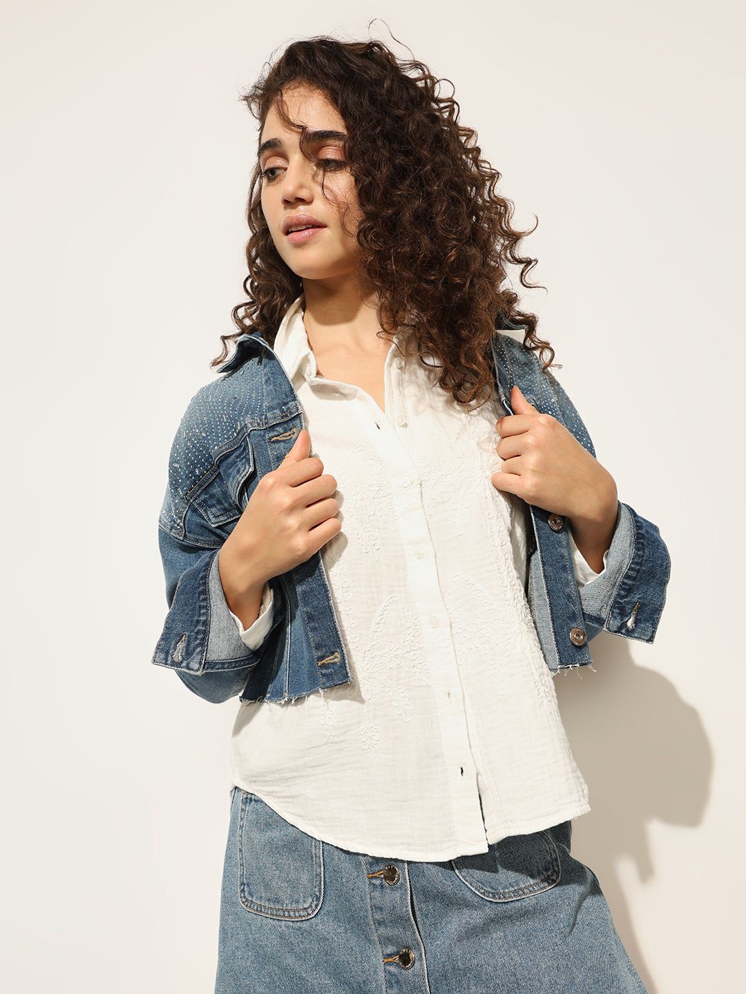 

ONLY Women Opaque Casual Shirt, White