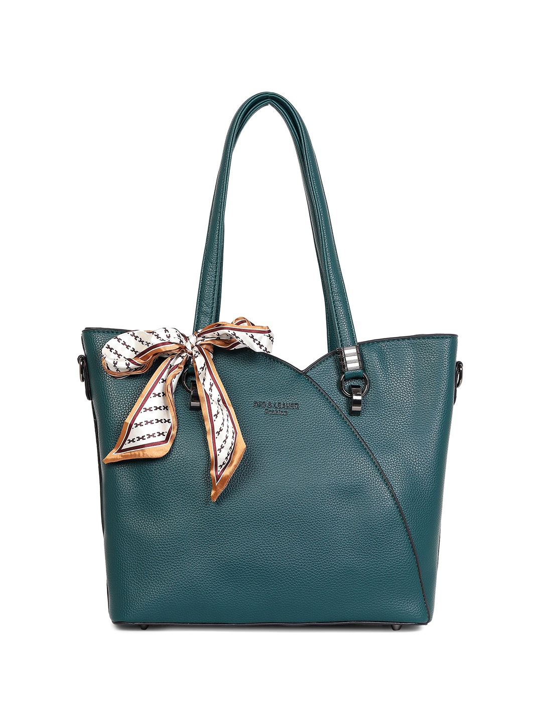 

Pramadda Pure Luxury Structured Shoulder Bag with Bow Detail, Green