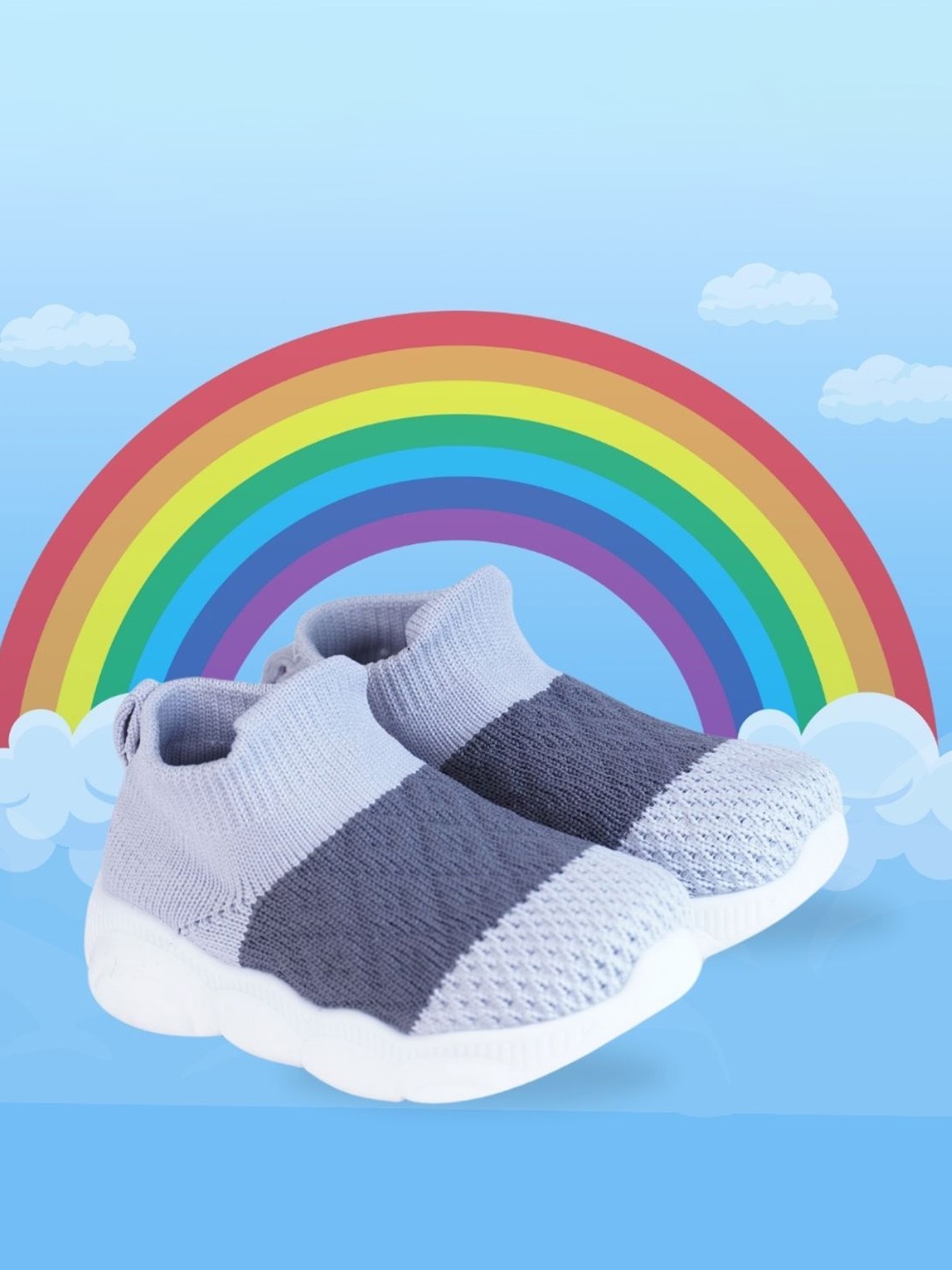 

MOON MAMA Unisex Kids Colourblocked Slip-On Sneakers, Blue