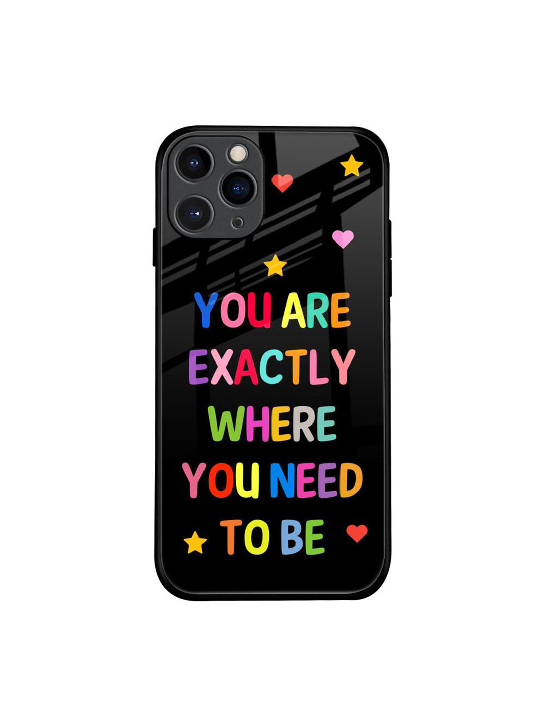

QRIOH Typography Printed iPhone 11 Pro Back Case Mobile Accessories, Black