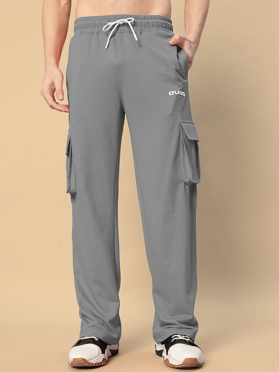 

WEARDUDS Men Relaxed-Fit Track Pants, Grey