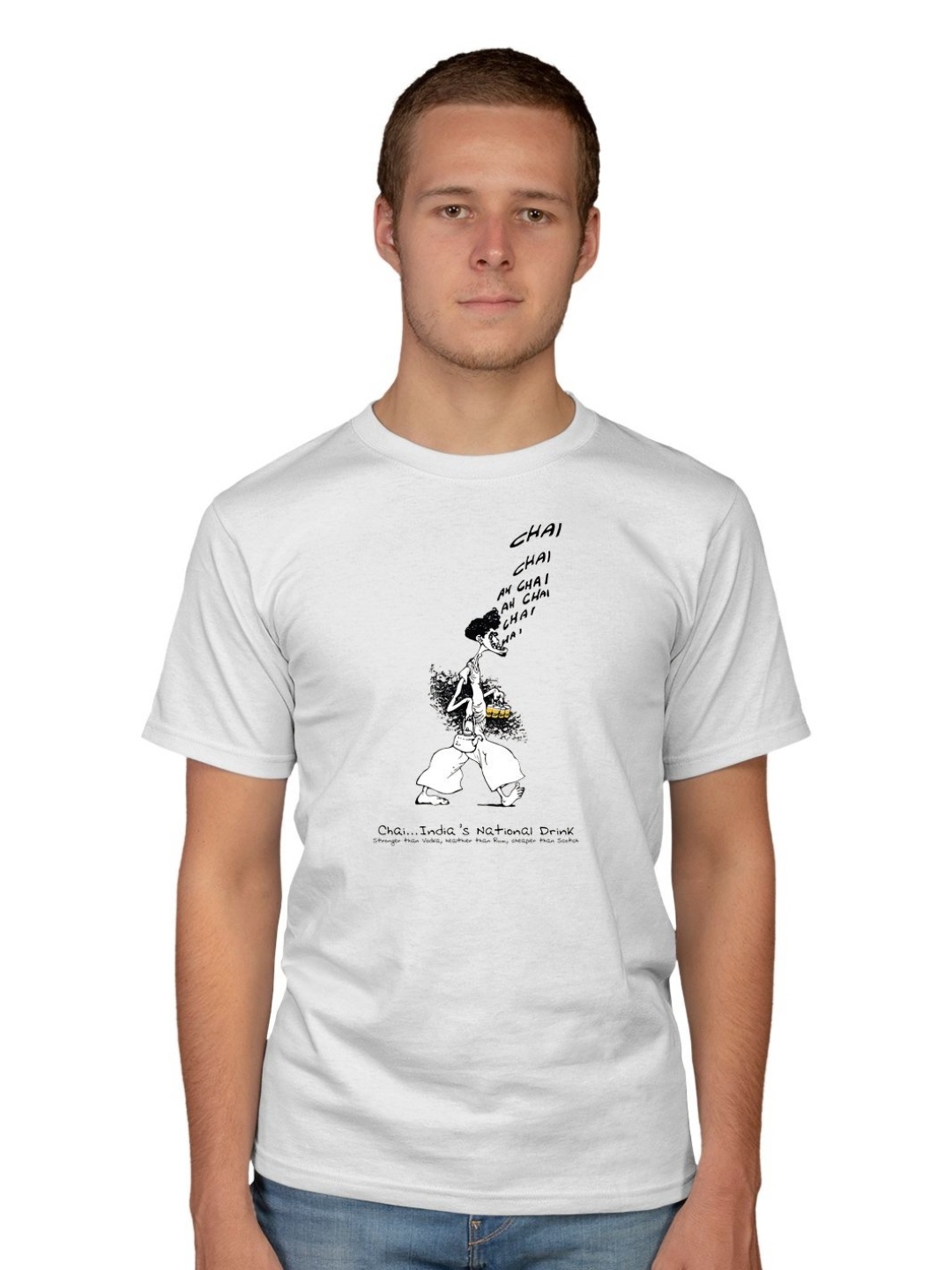 

Tantra Men Graphic Printed Round Neck Cotton T-shirt, White