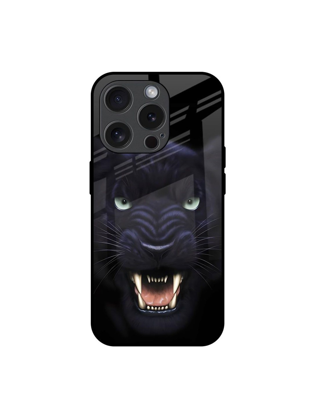 

QRIOH Quirky Printed iPhone 15 Pro Back Case Mobile Accessories, Black