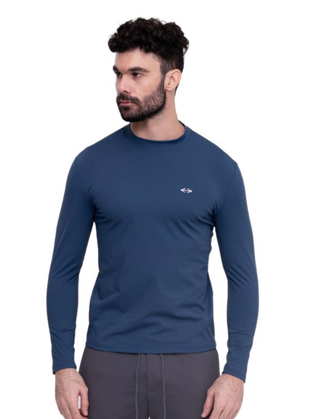 

STRCH Men Anti Odour Solid Round Neck Slim Fit T-shirt, Blue
