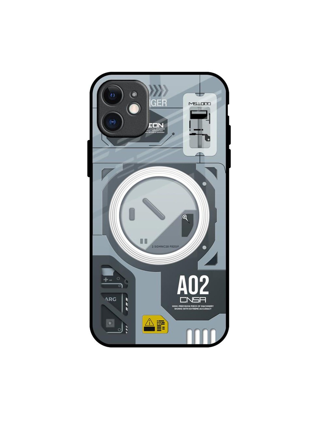 

QRIOH Modern Technology Printed iPhone 11 Back Case, Blue