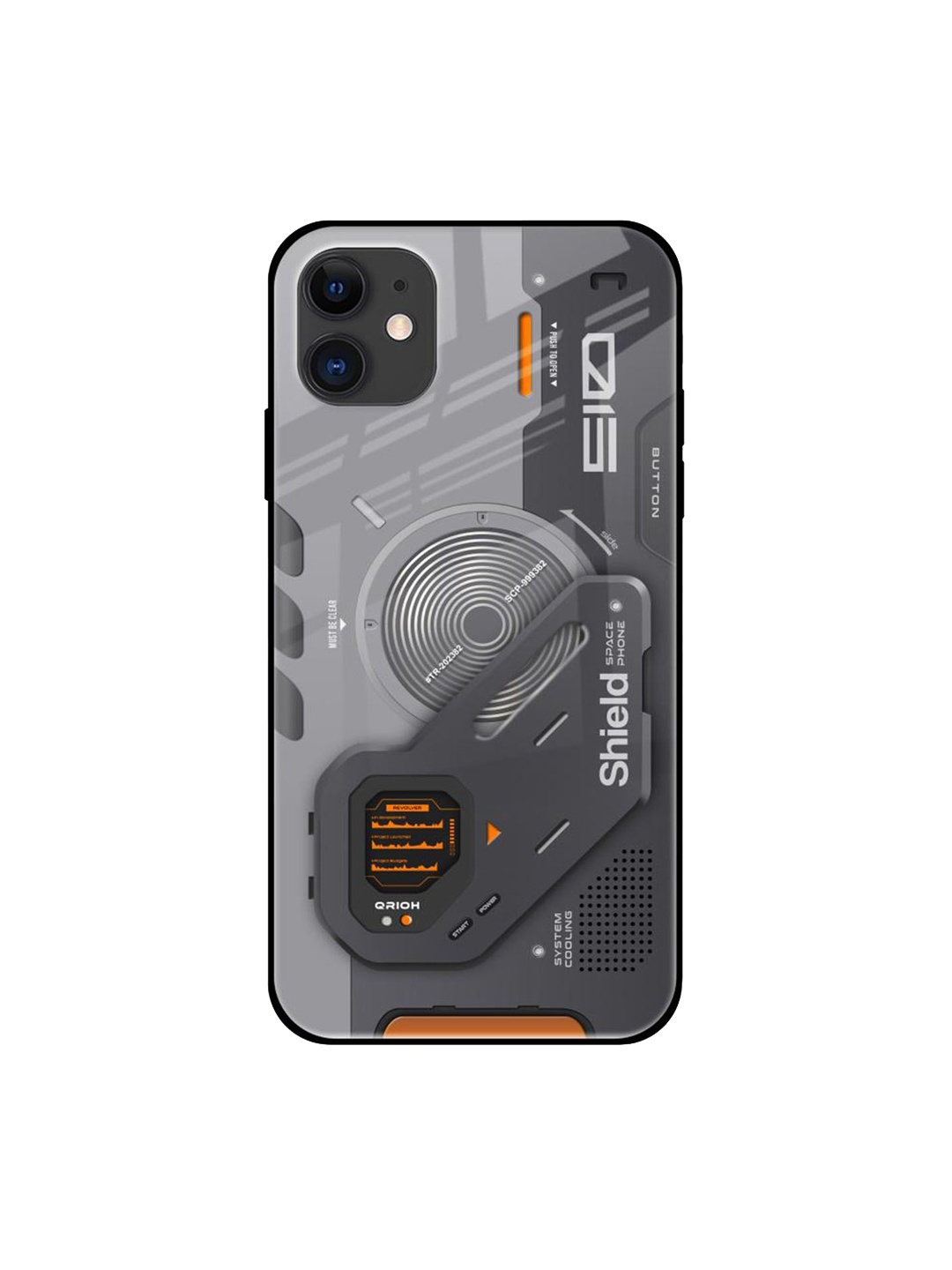 

QRIOH Typography Printed iPhone 12 Back Case Mobile Accessories, Grey