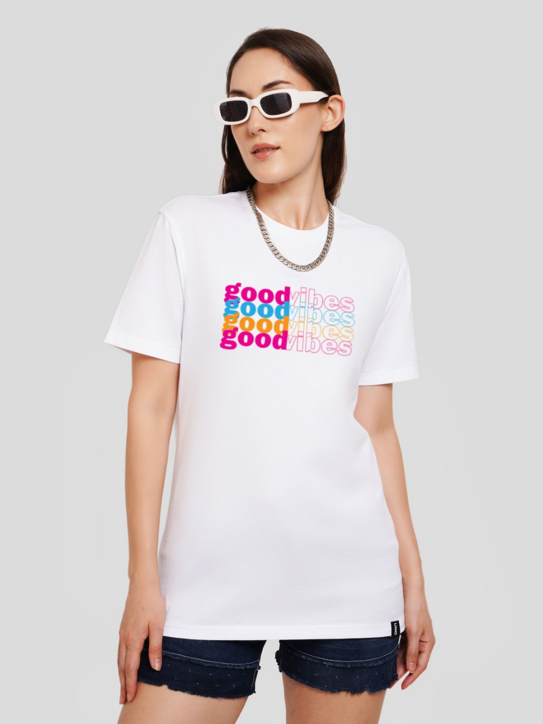 

Underrated Club Women Printed Bio Finish Applique T-shirt, White