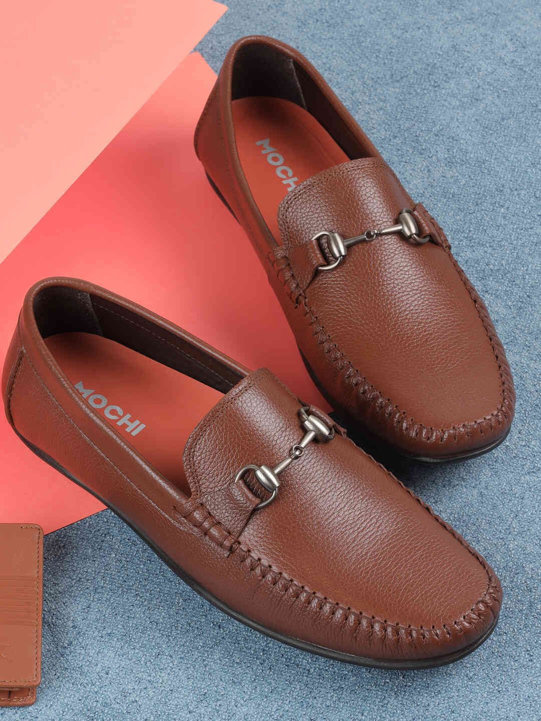

Mochi Men Leather Loafers, Tan
