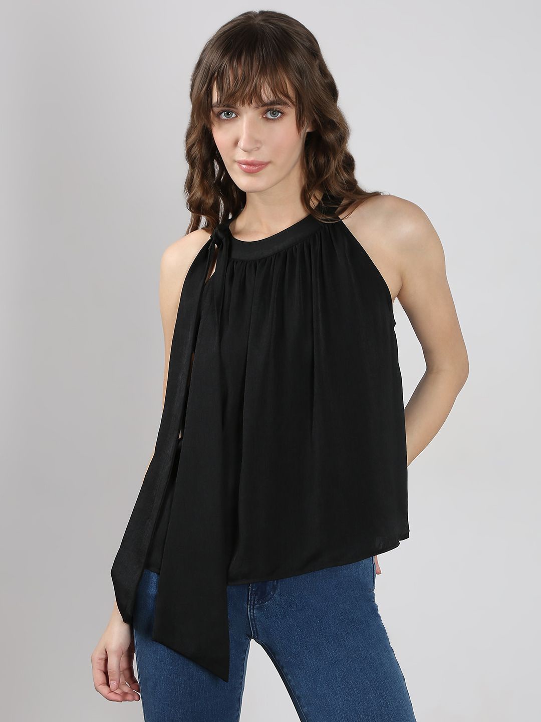 

Vero Moda Women Round Neck Top, Black