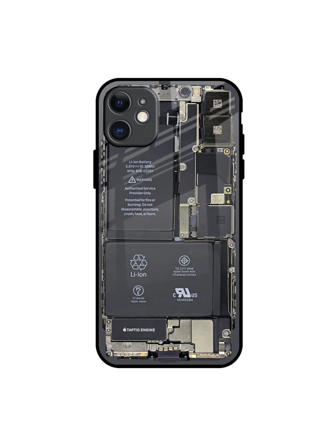 

QRIOH Skeleton Inside Printed iPhone 11 Back Case, Grey